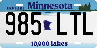 MN license plate 985LTL