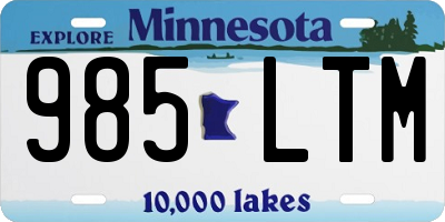 MN license plate 985LTM