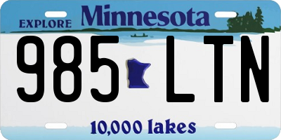 MN license plate 985LTN