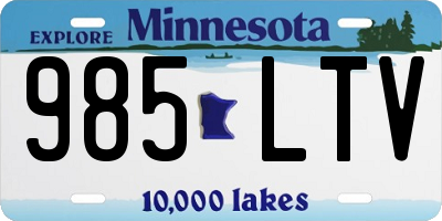 MN license plate 985LTV