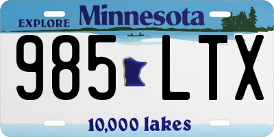 MN license plate 985LTX