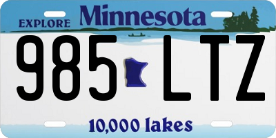 MN license plate 985LTZ