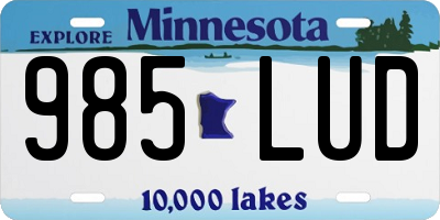MN license plate 985LUD