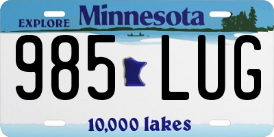 MN license plate 985LUG