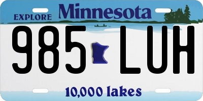 MN license plate 985LUH