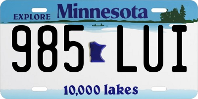 MN license plate 985LUI