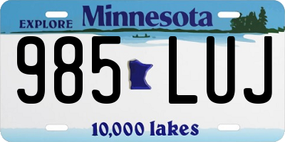 MN license plate 985LUJ