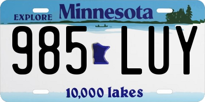 MN license plate 985LUY