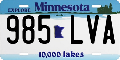 MN license plate 985LVA