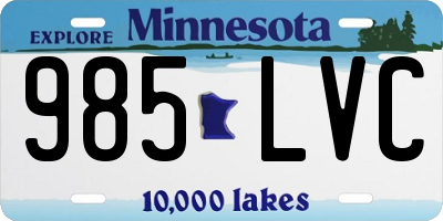 MN license plate 985LVC
