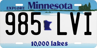 MN license plate 985LVI