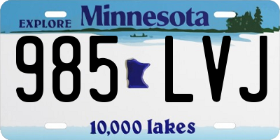 MN license plate 985LVJ