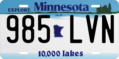 MN license plate 985LVN
