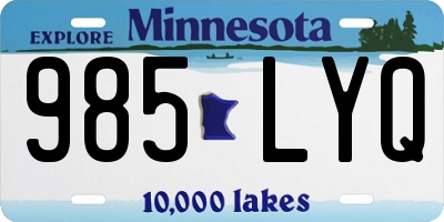 MN license plate 985LYQ