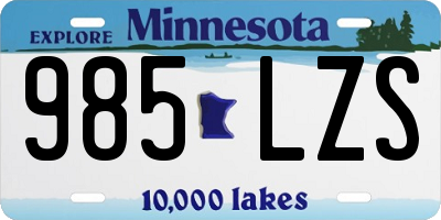 MN license plate 985LZS