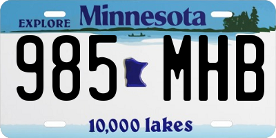 MN license plate 985MHB