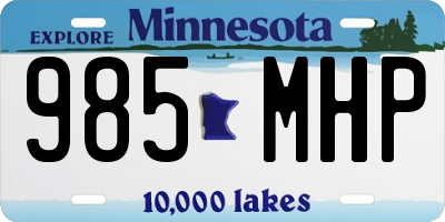 MN license plate 985MHP