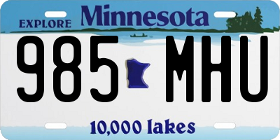 MN license plate 985MHU