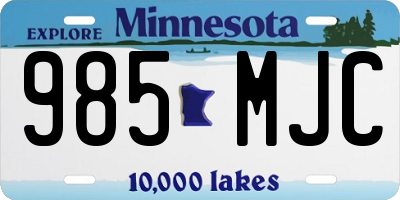 MN license plate 985MJC