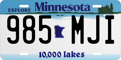 MN license plate 985MJI