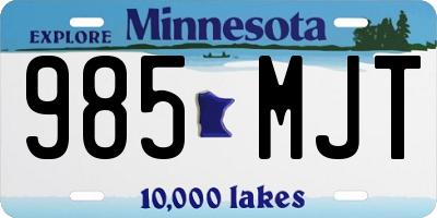 MN license plate 985MJT