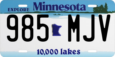 MN license plate 985MJV