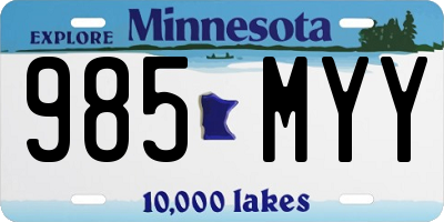 MN license plate 985MYY