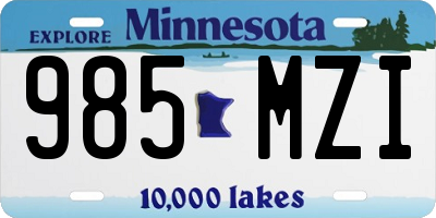 MN license plate 985MZI