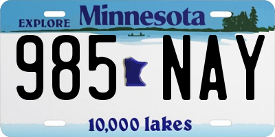 MN license plate 985NAY