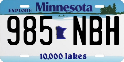 MN license plate 985NBH