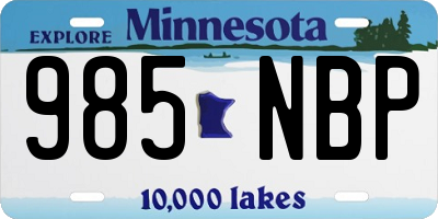 MN license plate 985NBP