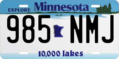 MN license plate 985NMJ