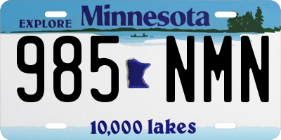 MN license plate 985NMN