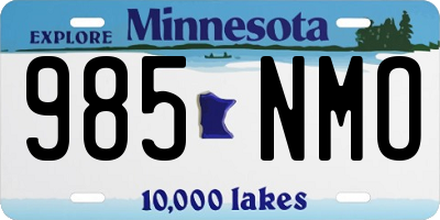 MN license plate 985NMO