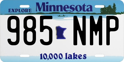 MN license plate 985NMP