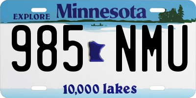 MN license plate 985NMU
