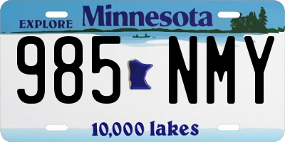 MN license plate 985NMY