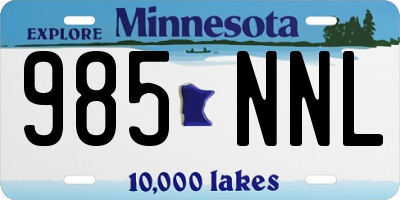 MN license plate 985NNL