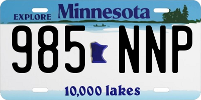 MN license plate 985NNP