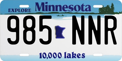 MN license plate 985NNR