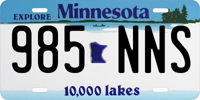 MN license plate 985NNS