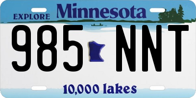 MN license plate 985NNT
