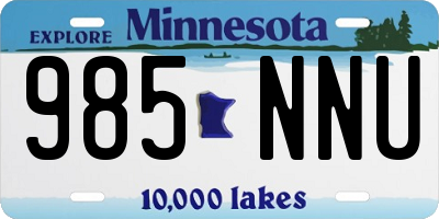 MN license plate 985NNU