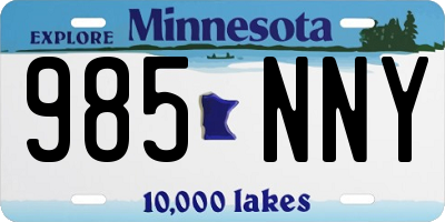 MN license plate 985NNY