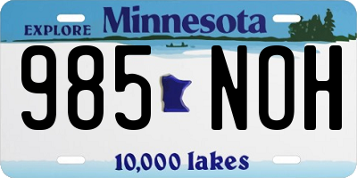 MN license plate 985NOH