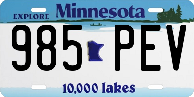 MN license plate 985PEV