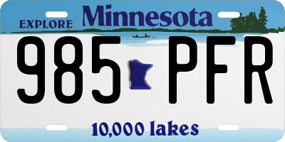 MN license plate 985PFR