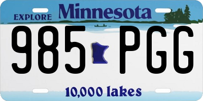 MN license plate 985PGG