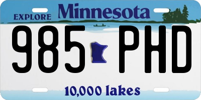 MN license plate 985PHD