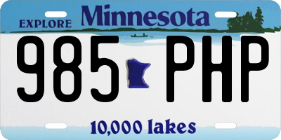 MN license plate 985PHP